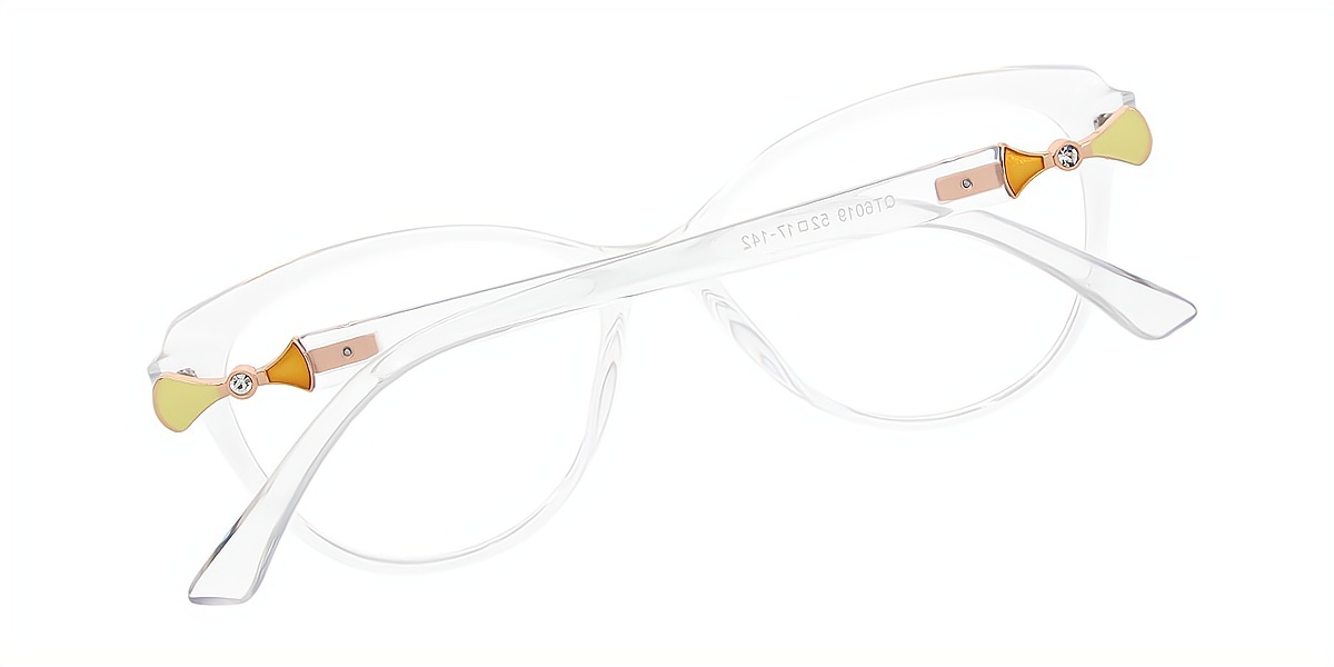 Clear Cat Eye Modish Plastic Eyeglasses