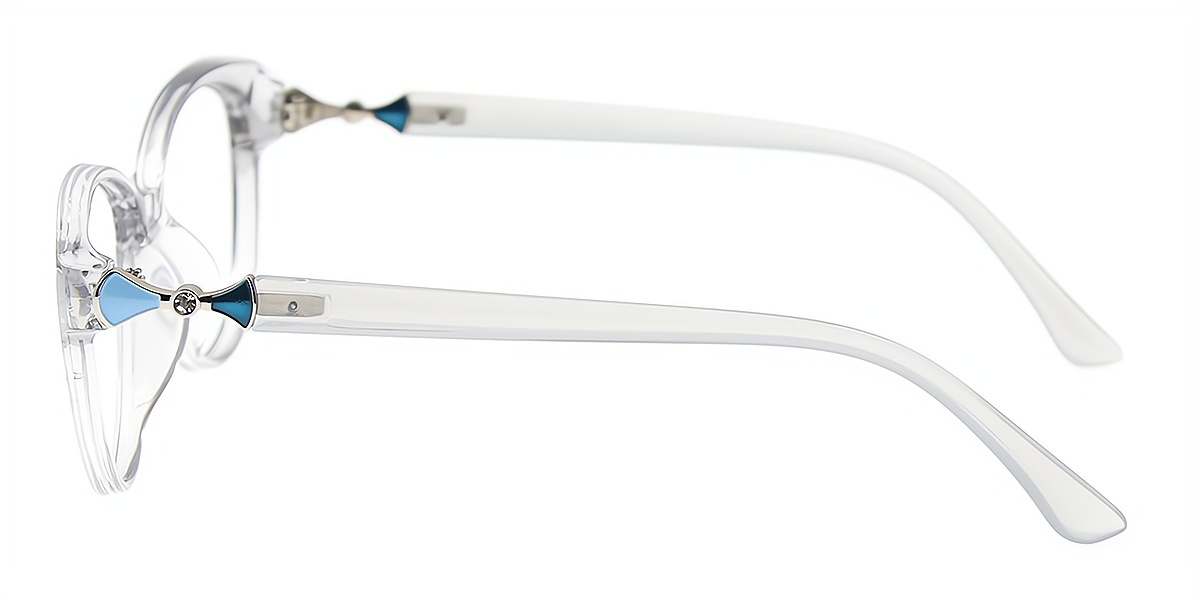 Gray Cat Eye Modish Plastic Eyeglasses