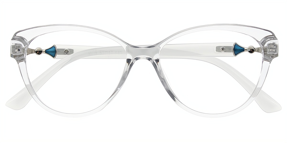 Gray Cat Eye Modish Plastic Eyeglasses