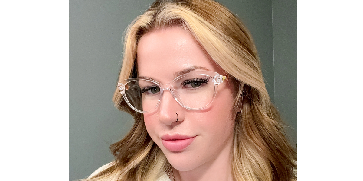 Clear Cat Eye Modish Plastic Eyeglasses