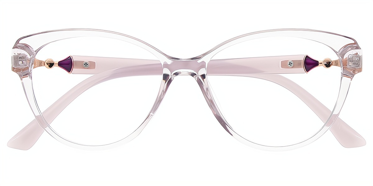 Light Purple Cat Eye Modish Plastic Eyeglasses