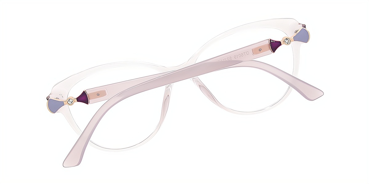 Light Purple Cat Eye Modish Plastic Eyeglasses