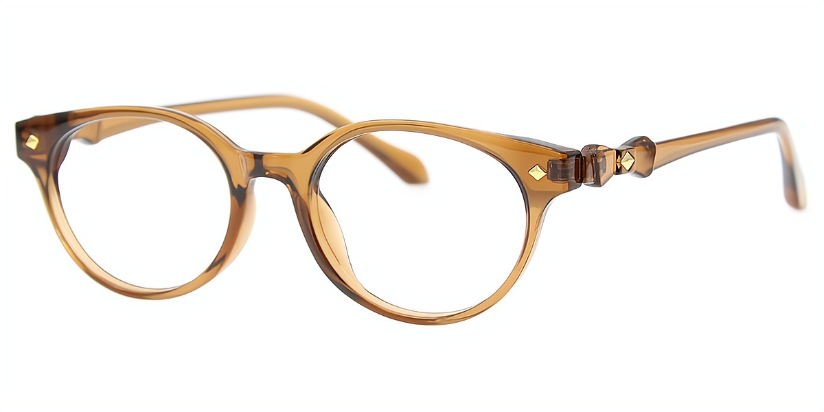 Brown Cat Eye Modish Plastic Eyeglasses
