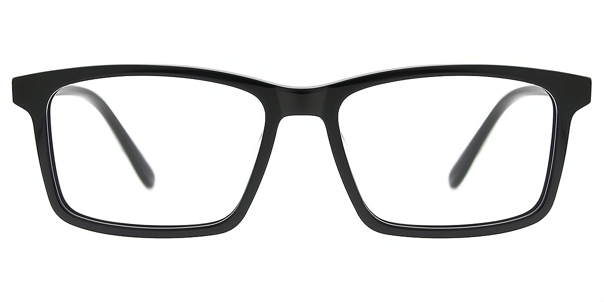 Black Rectangle Classic Acetate Eyeglasses