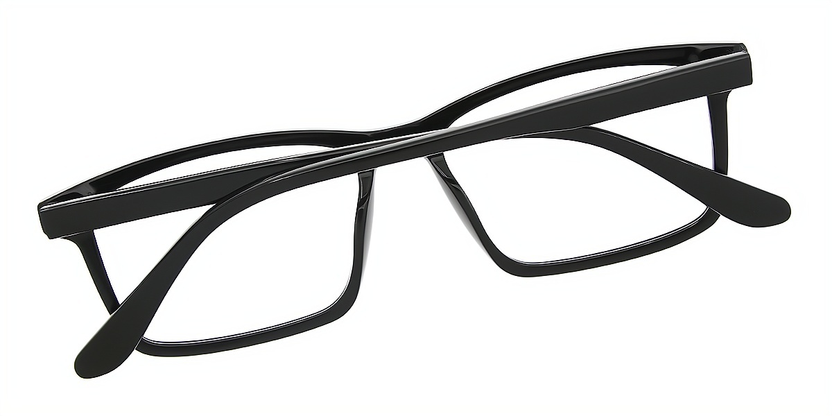 Black Rectangle Classic Acetate Eyeglasses