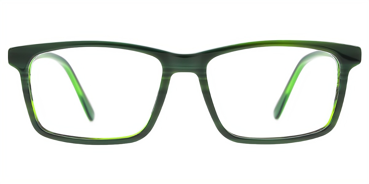 Green Rectangle Classic Acetate Eyeglasses