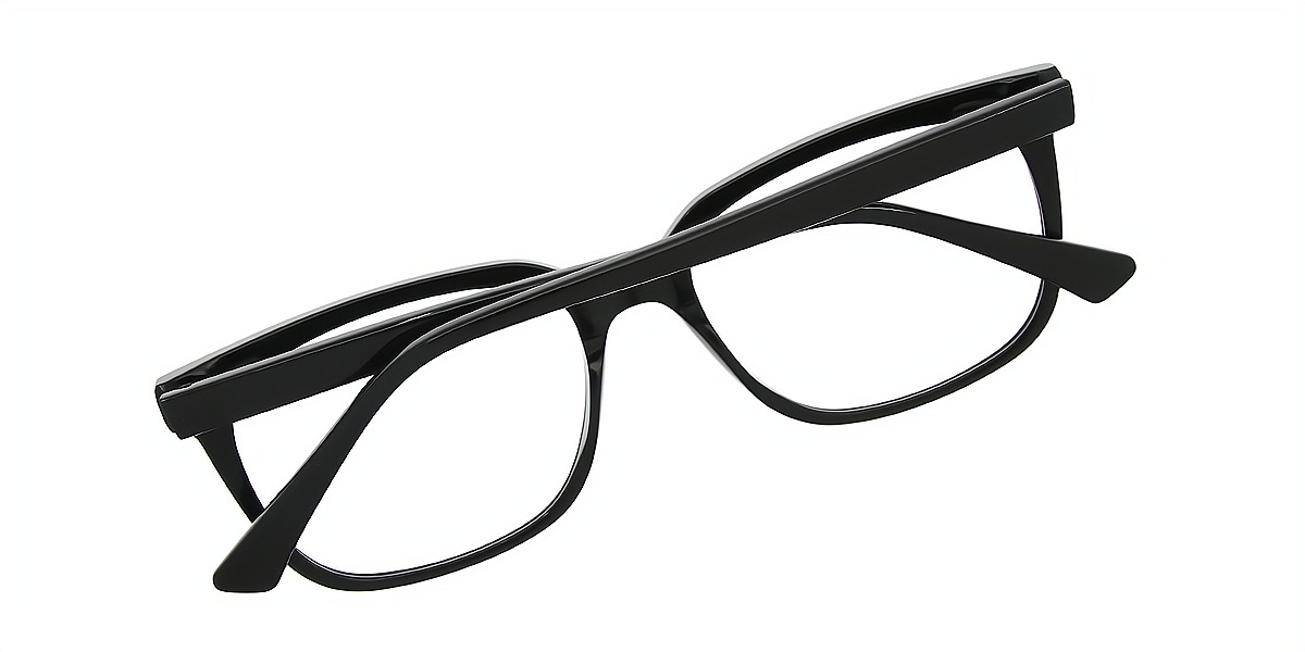 Black Horn Chic Acetate Eyeglasses