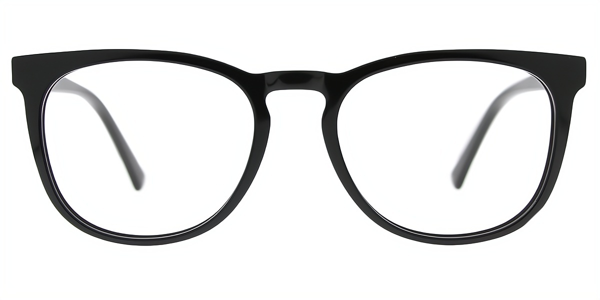 Black Oval Elegant Acetate Eyeglasses