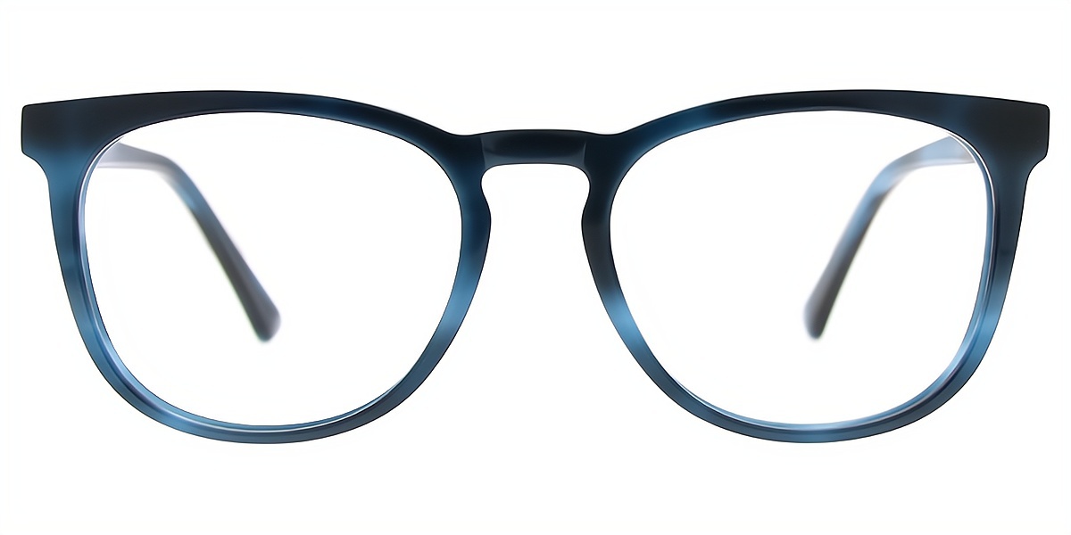 Blue Oval Elegant Acetate Eyeglasses