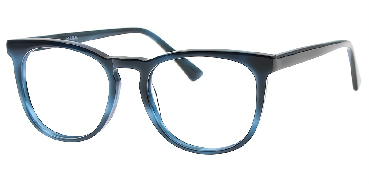 Blue Oval Elegant Acetate Eyeglasses