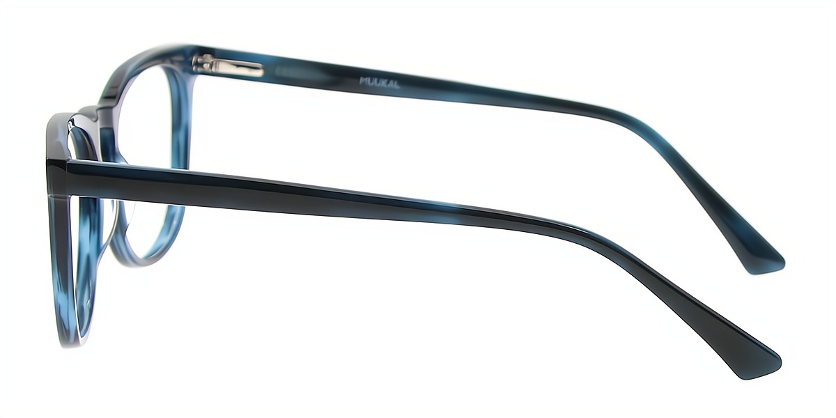 Blue Oval Elegant Acetate Eyeglasses
