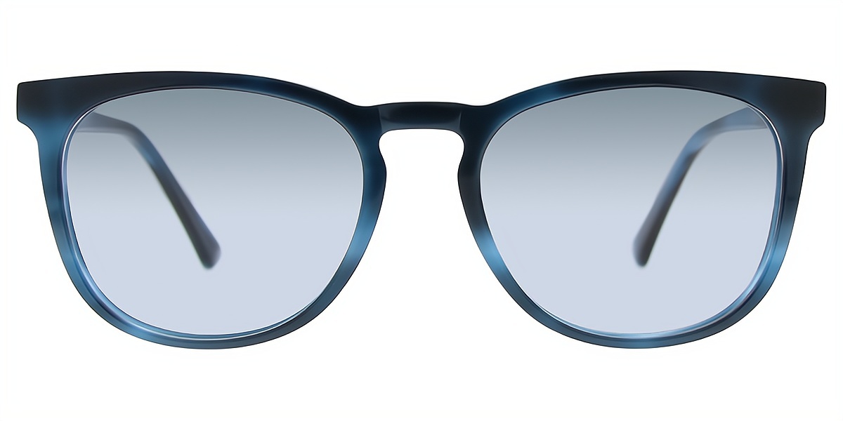 Blue Oval Elegant Acetate Eyeglasses