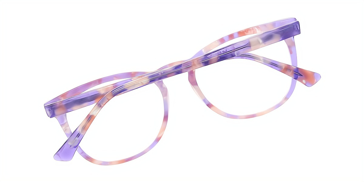 Multicolor Oval Elegant Acetate Eyeglasses