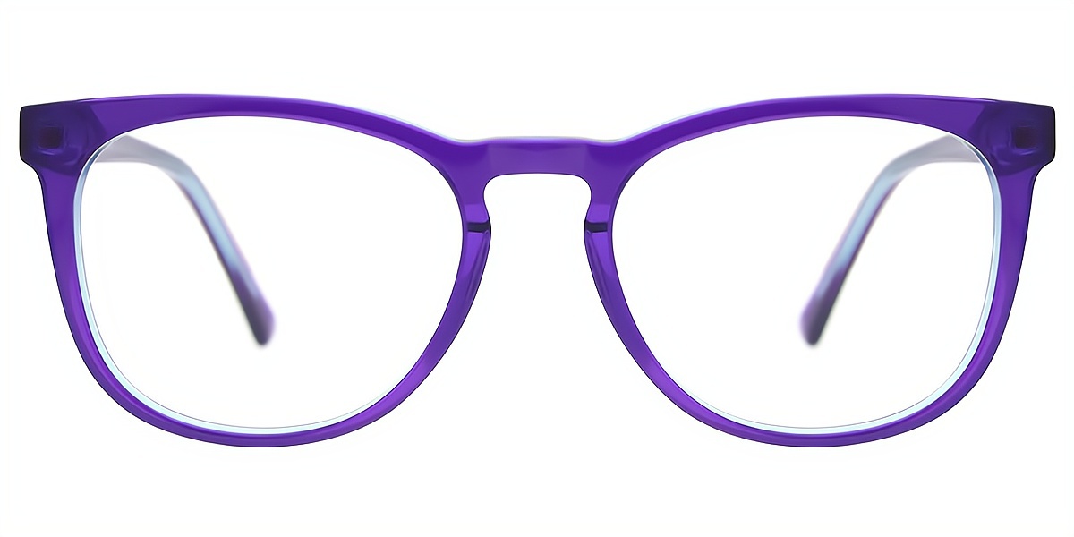 Purple Oval Elegant Acetate Eyeglasses