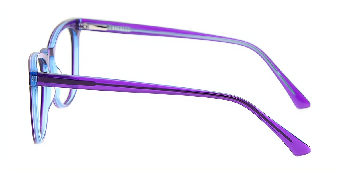 Purple Oval Elegant Acetate Eyeglasses
