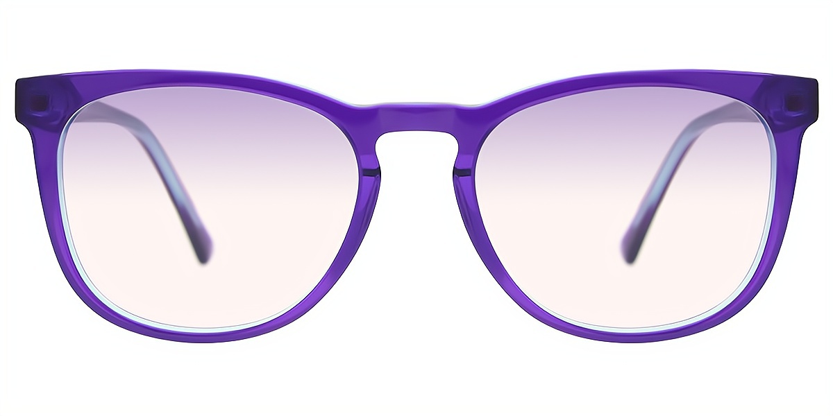 Purple Oval Elegant Acetate Eyeglasses