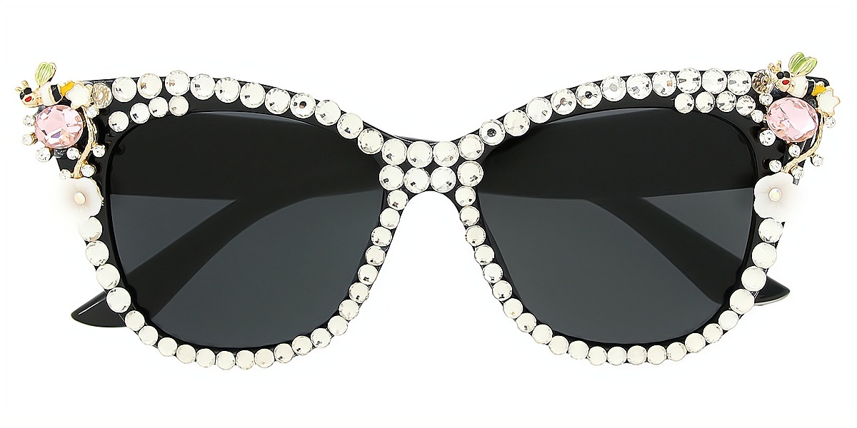 Black Cat Eye Modish Plastic Eyeglasses