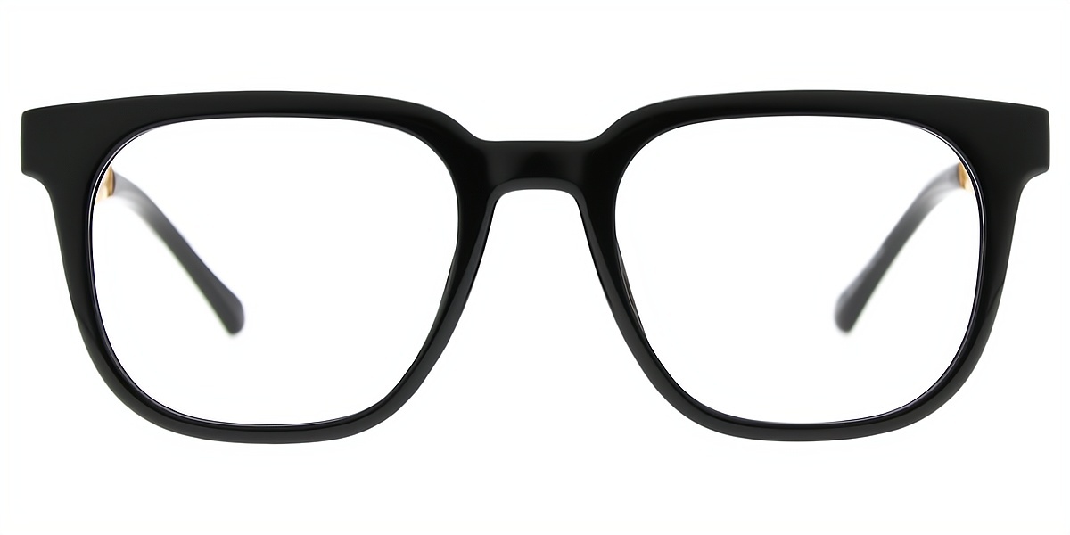 Black Horn Elaborate Plastic Eyeglasses