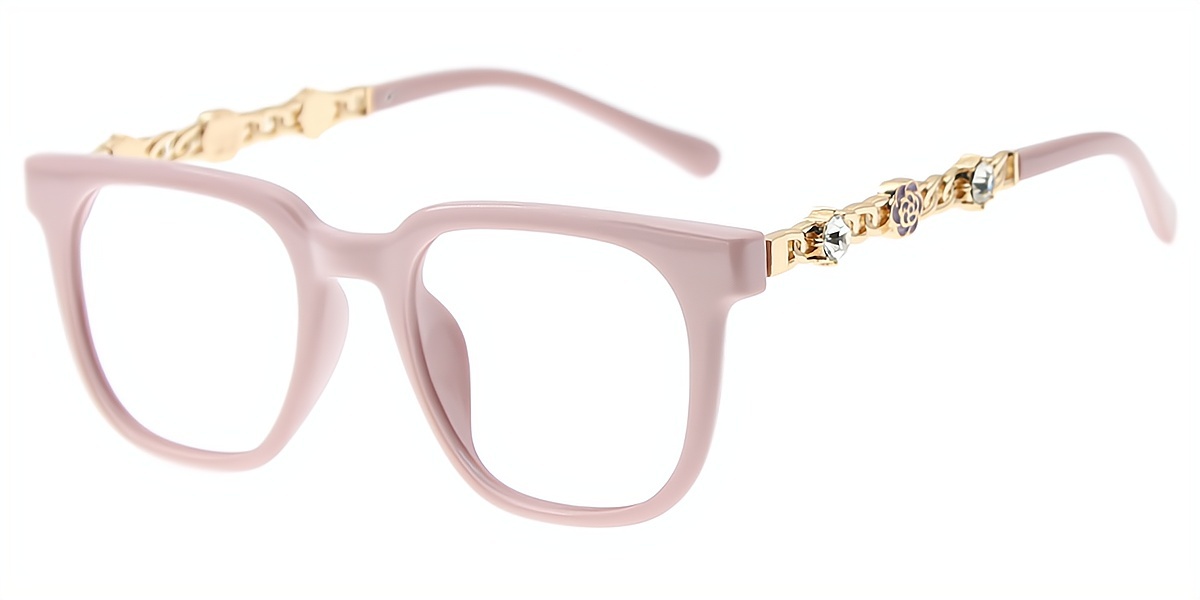 Pink Horn Elaborate Plastic Eyeglasses
