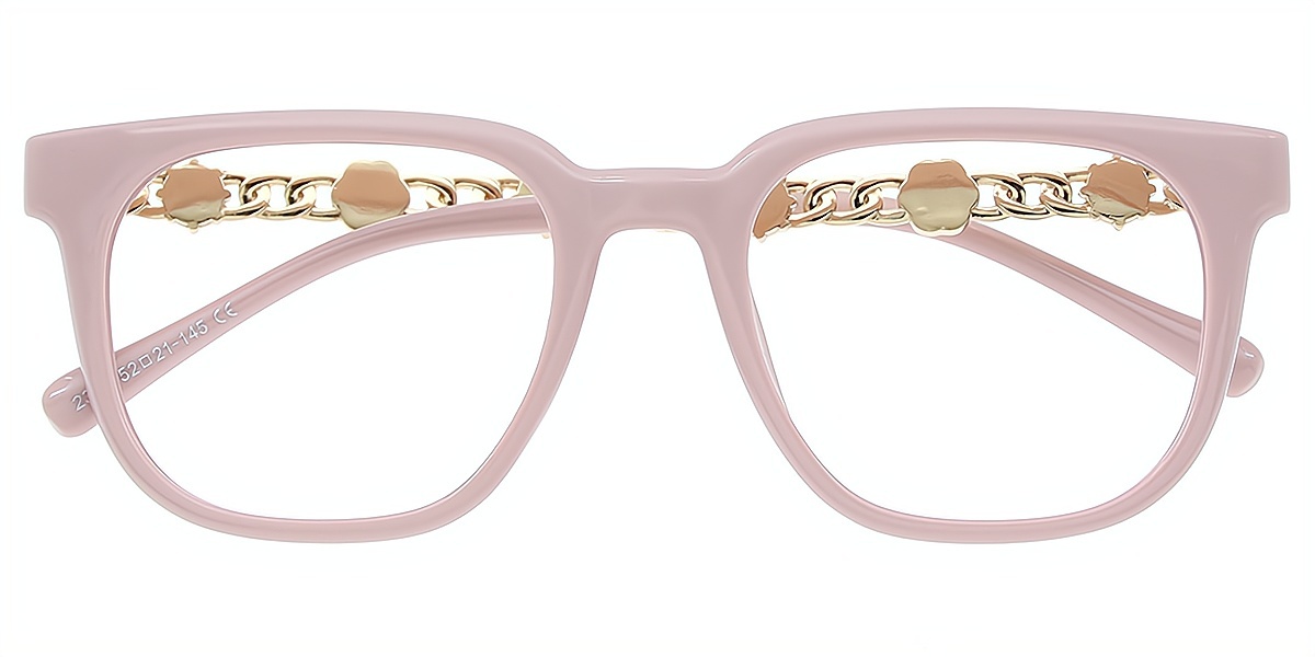 Pink Horn Elaborate Plastic Eyeglasses