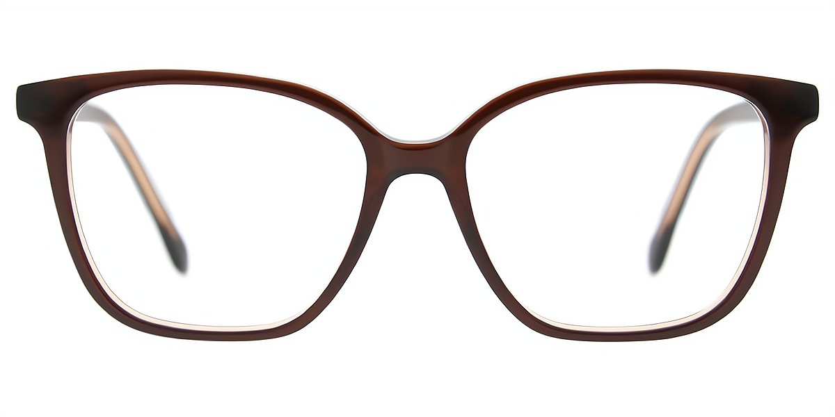 Brown Horn Ornate Acetate Eyeglasses