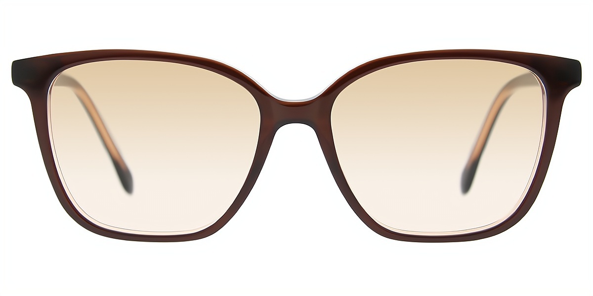 Brown Horn Ornate Acetate Eyeglasses