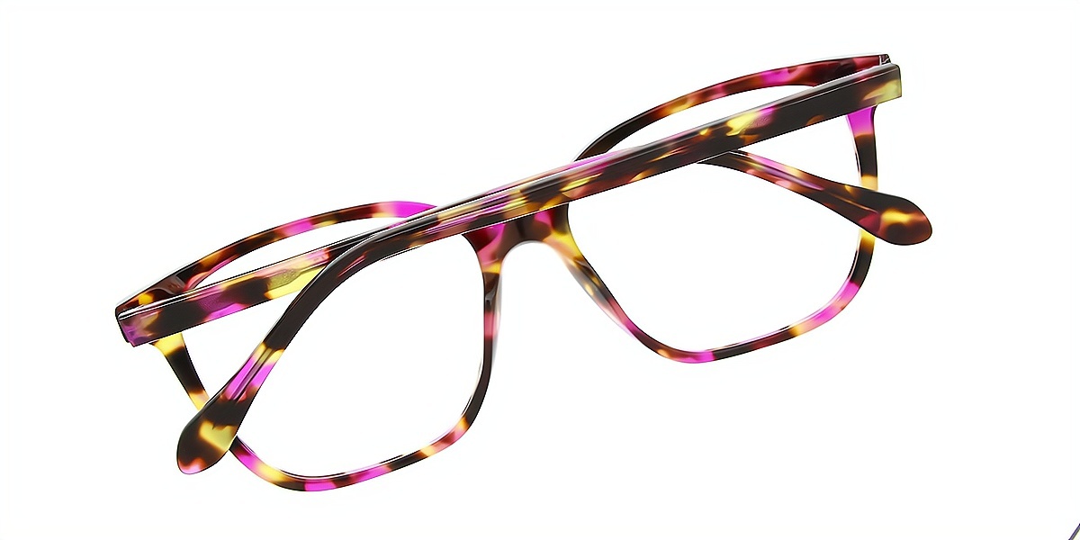 Multicolor Horn Ornate Acetate Eyeglasses
