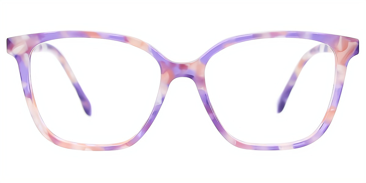 Purple Horn Ornate Acetate Eyeglasses