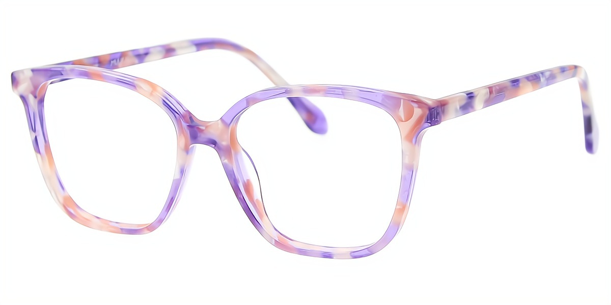 Purple Horn Ornate Acetate Eyeglasses