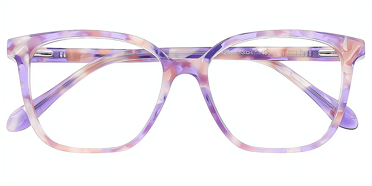 Purple Horn Ornate Acetate Eyeglasses