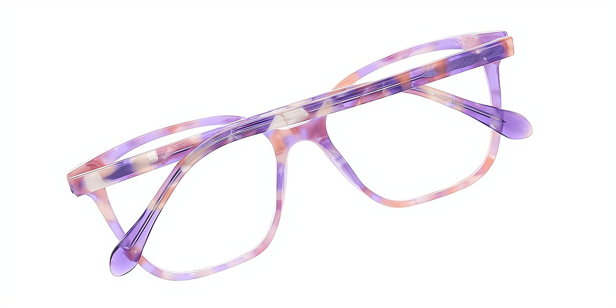 Purple Horn Ornate Acetate Eyeglasses