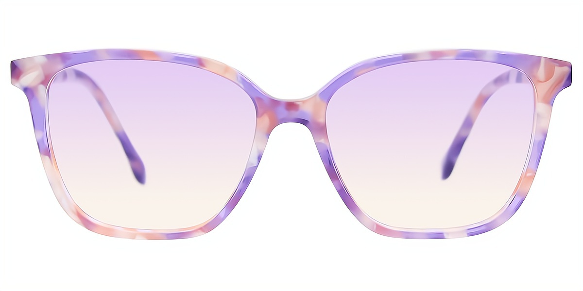 Purple Horn Ornate Acetate Eyeglasses