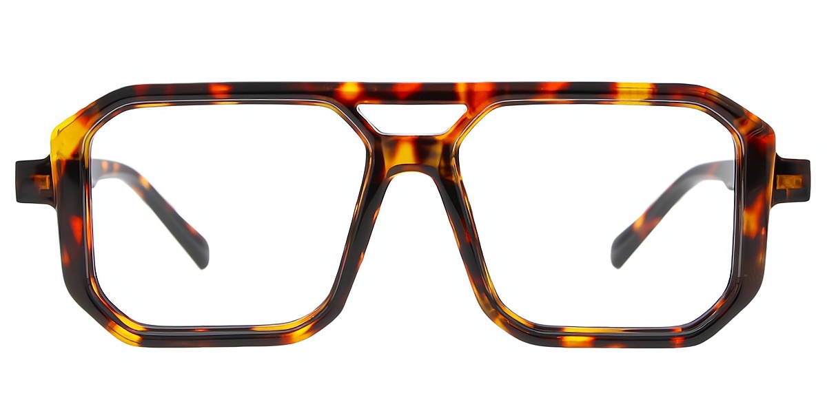 Tortoise Aviator Retro Plastic Eyeglasses