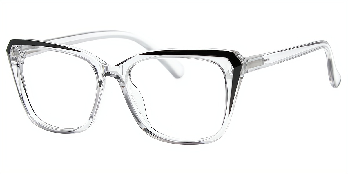 Black Cat Eye Geek-Chic Plastic Eyeglasses