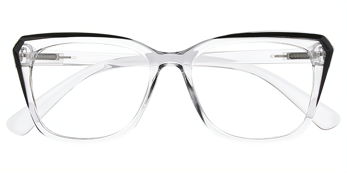 Black Cat Eye Geek-Chic Plastic Eyeglasses