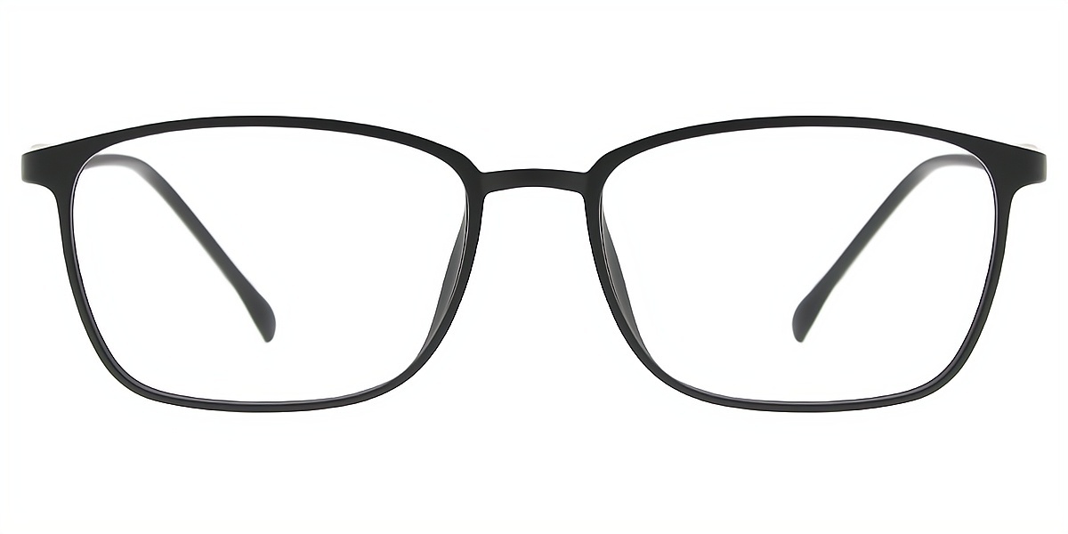 Black Rectangle Simple TR90 Eyeglasses