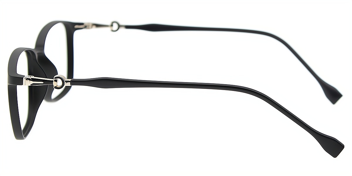 Black Rectangle Simple TR90 Eyeglasses