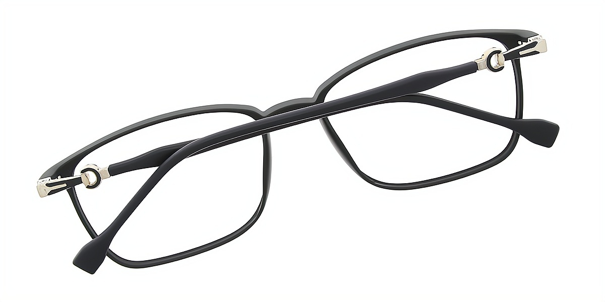 Black Rectangle Simple TR90 Eyeglasses
