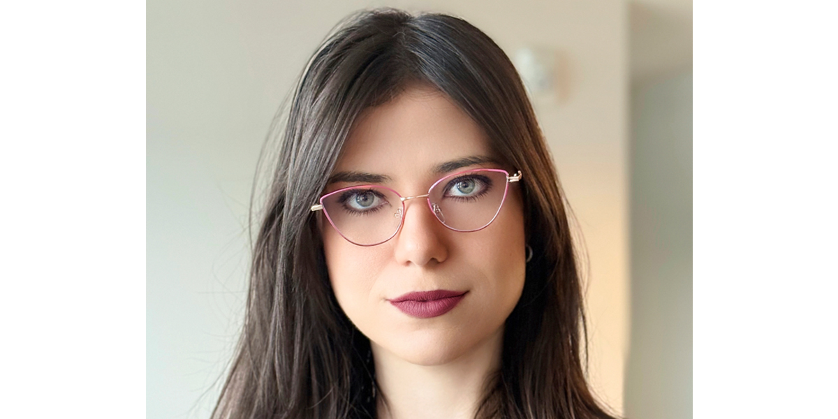 Purple Cat Eye Simple Metal Eyeglasses