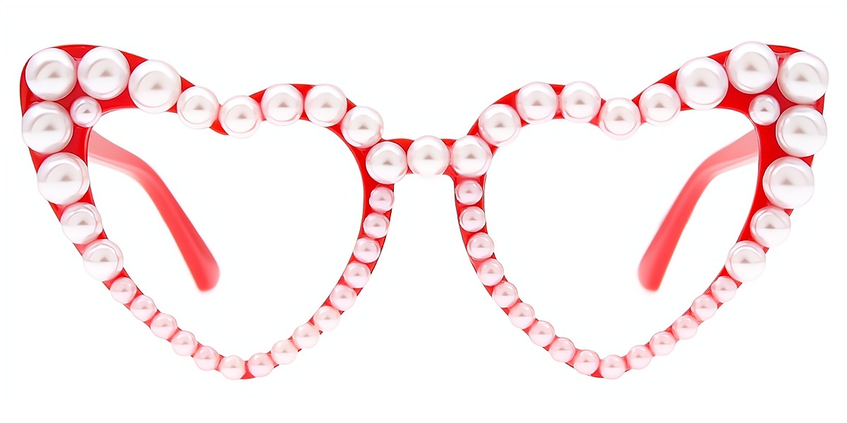 Red Cat Eye Modish Plastic Eyeglasses