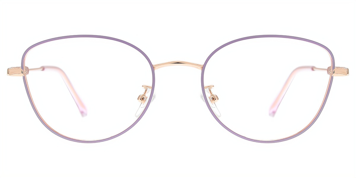 Purple Butterfly Elegant Metal Eyeglasses