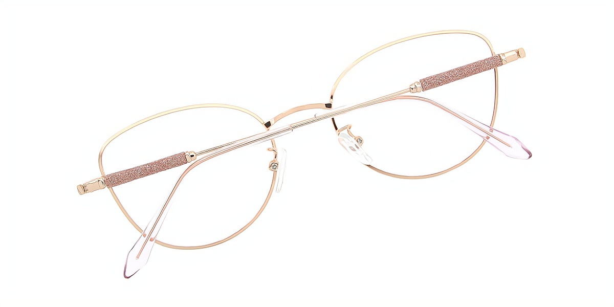 Purple Butterfly Elegant Metal Eyeglasses
