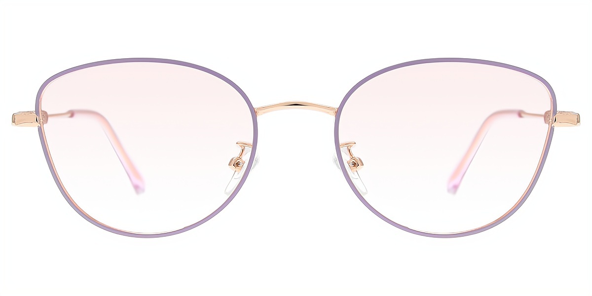 Purple Butterfly Elegant Metal Eyeglasses