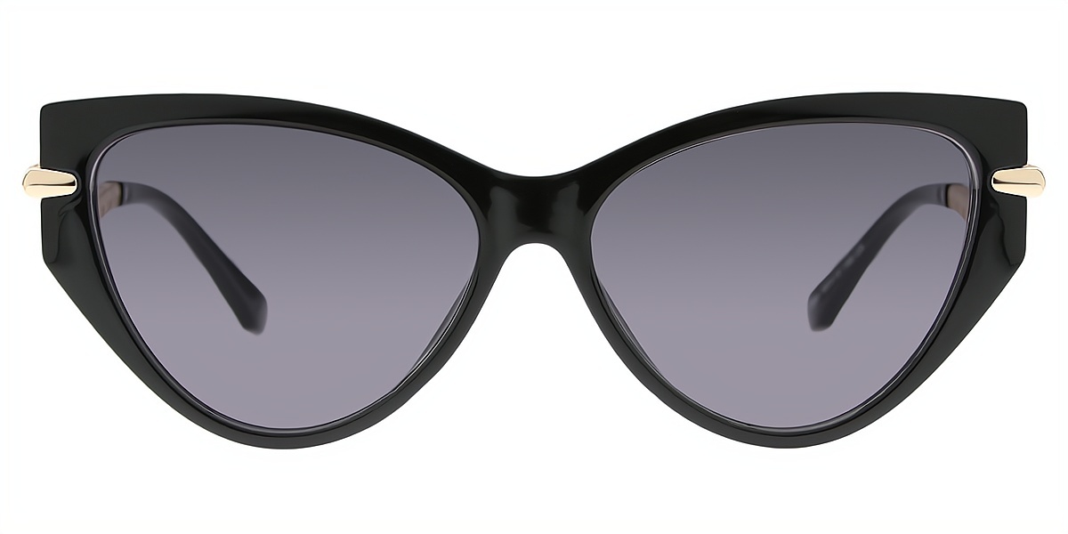 Black Cat Eye Hipster Mixed Materials Eyeglasses