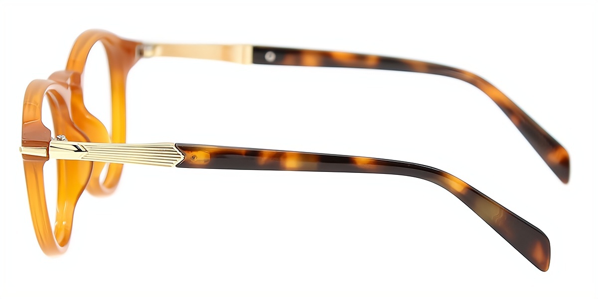 Orange Oval Classic Retro TR90 Eyeglasses