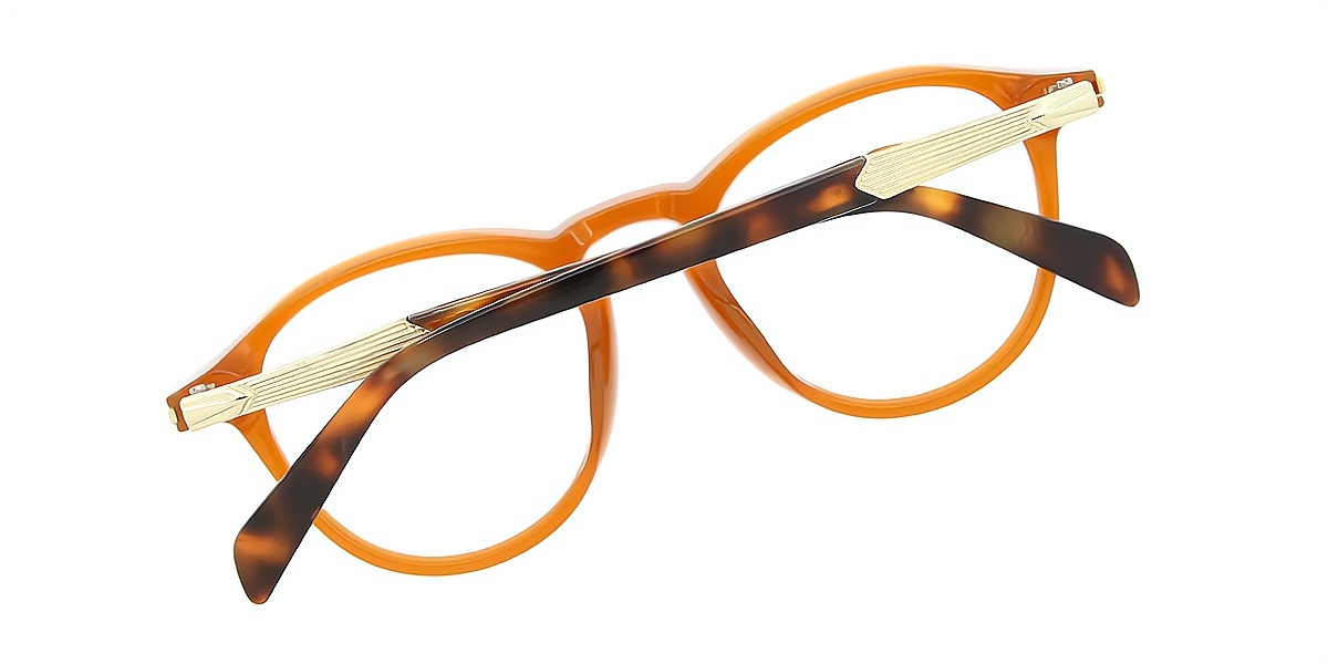 Orange Oval Classic Retro TR90 Eyeglasses