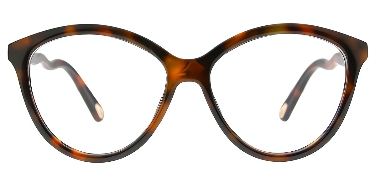 Tortoise Cat Eye Oversized TR90 Eyeglasses