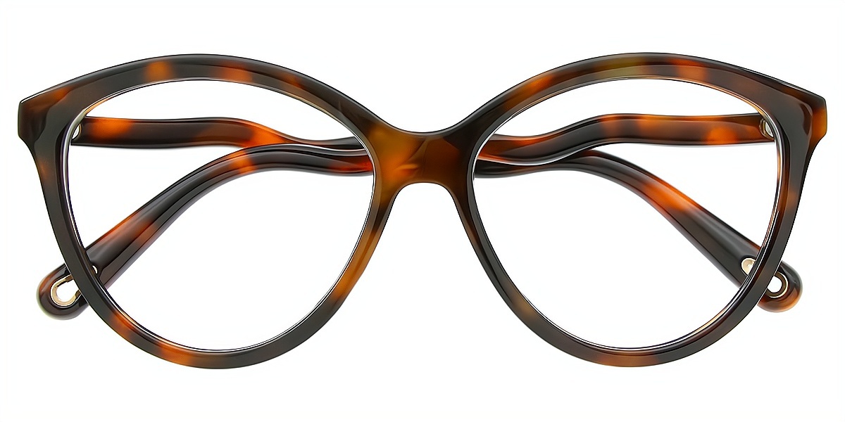 Tortoise Cat Eye Oversized TR90 Eyeglasses