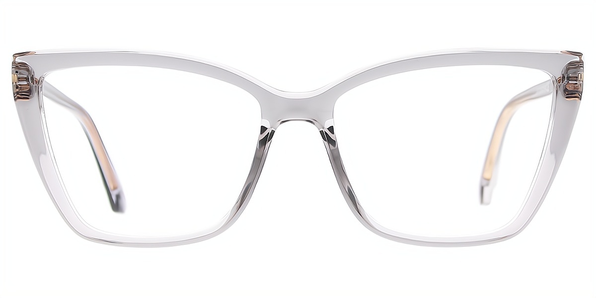 Gray Cat Eye Hipster TR90 Eyeglasses