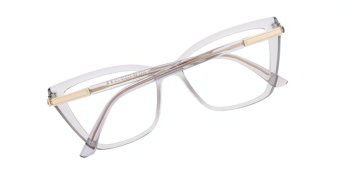 Gray Cat Eye Hipster TR90 Eyeglasses